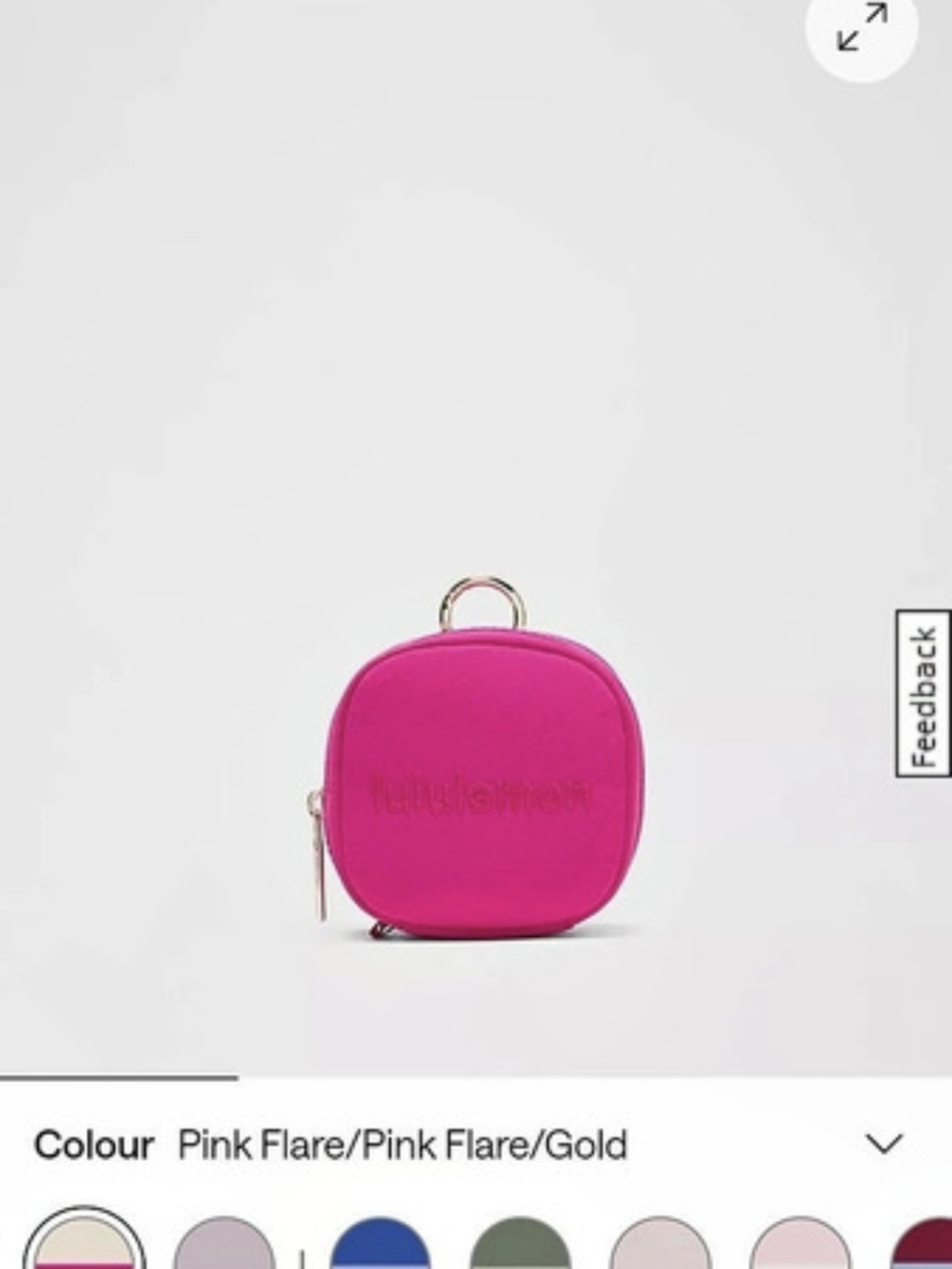 Lululemon Clippable Commuter Organizer Pouch Pink Flare With Gold Hardware